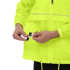 Mens Rain Jacket Cycling Running Waterproof Raincoat Hood Windbreaker Coat