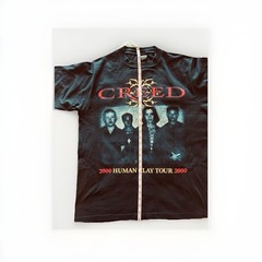 Authentic Creed Human Clay Tour 2000 Vintage Band T-Shirt Black Men’s L -Changes