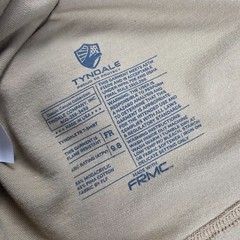 Tyndale FR Shirt Mens L Henley Beige Flame Resistant Workwear USA CAT 2 Pocket