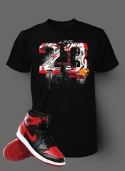23 Bred Graphic T Get On My Level Sport Basketball Tee Shirt StreetWear Hip Hop