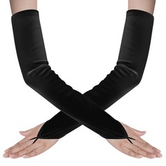 Long Opera Party Fingerless 1920s 20s Satin Tea Party Gloves Costumes Elbow L…