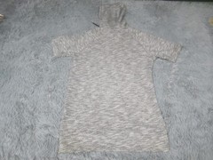 Forever 21 Shirt Mens Small Gray Short Sleeve Hooded Knit Casual Tee Pullover