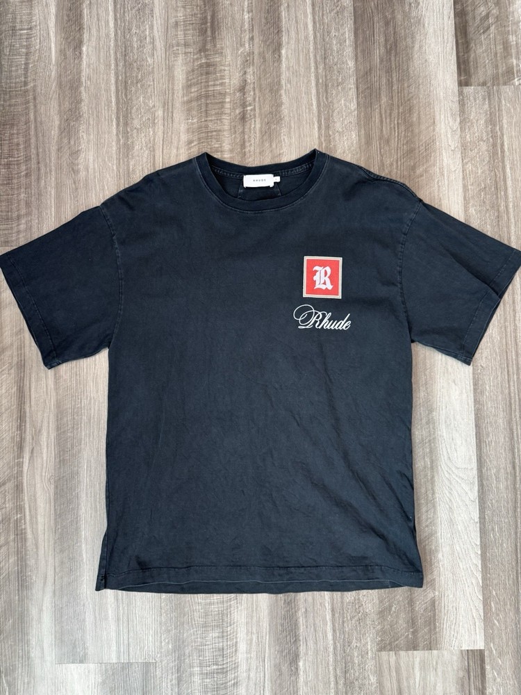 RHUDE Monaco T Shirt Luxury Streetwear Black Sz S