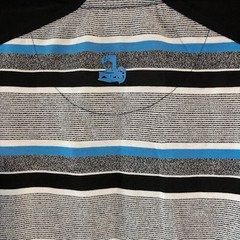 Denim & Rivets Men’s XL Striped Short Sleeve Shirt Black Yoke 2 Button Placket
