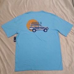Johnnie-O T-shirt Mens Size M Malibu Blue Surf Wagon Graphic Crew-Neck NWT