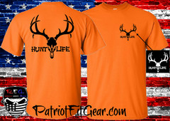 t-shirt,Hunt Life,Deer Hunting,Bow Hunting,Buck Skull,Whitetail,Rack Em Up,Deer
