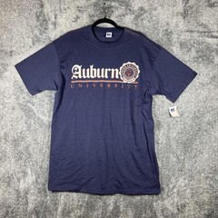 Russell Athletic Shirt Mens XL Blue Auburn University Graphic Tee Cotton