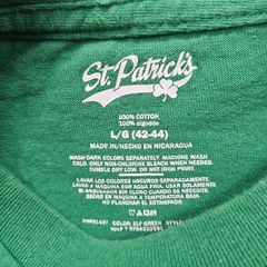 St. Patrick’s Day Men’s Large Green American Flag Short Sleeve T-Shirt