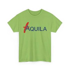 Aquila Italian Airline Red Blue Modern Logo Aviation History T-shirt