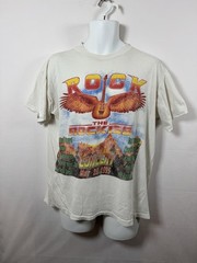 Vintage 90s Rock The Rockies Concert Lynyrd Skynyrd Foreigner White T Shirt Sz L