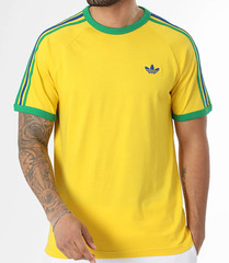 NEW MEN’S ADIDAS ORIGINALS 3-STRIPES JAMAICA TREFOIL SHIRT ~MEDIUM #KD864