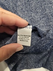 Hudson Barrow Men’s XL Blue Heathered V-Neck Short Sleeve Knit T-Shirt Trim