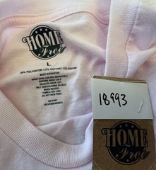 NWT Home Free adult unisex L pink t-shirt “Home Sweet Home” crewneck short sleev
