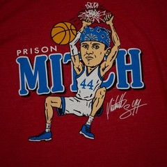 2019 Prison Mitch Lightfoot KU Kansas Basketball Player Funny T-Shir XL