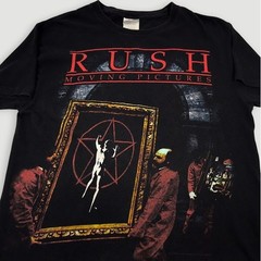 Rush Moving Pictures Band Tee Men Size Medium Black 2010 Rock and Roll Hanes