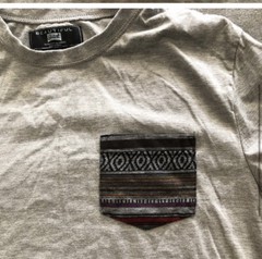 Beautiful Giant Heather gray tshirt with pocket design S