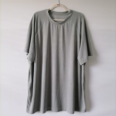 BCG Mens Gray Round Neck Short Raglan Sleeve Casual T Shirt Size 3XL