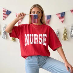 Nurse T-Shirt Polka Dot Tee PICU RN Healthcare Worker Gift Nursing Shirt
