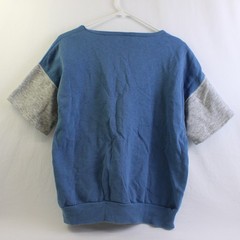 Gearing Up Blue and Gray Colorblock Acrylic-Cotton Blend T-Shirt Men’s Large