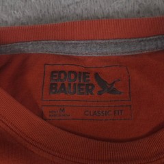 LOT OF 3 Eddie Bauer Shirt Mens M Blue Orange Burgundy Legendwash Cotton Blend