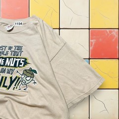 Vintage Y2K Humor Gamer Graphic Tee Men XL Jerzees Drive Me Nuts Beige Cream Art