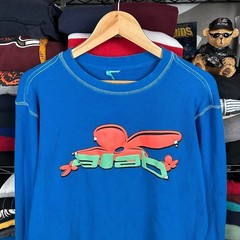 Y2K Alab Zumiez Blue Skater JNCO Style Long Sleeve Thermal Size XL