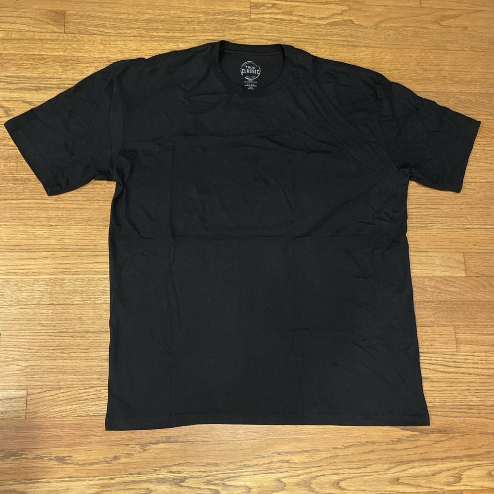 True Classic Premium Quality Crew Neck Tee T Shirt Mens BLACK XXL 2XL