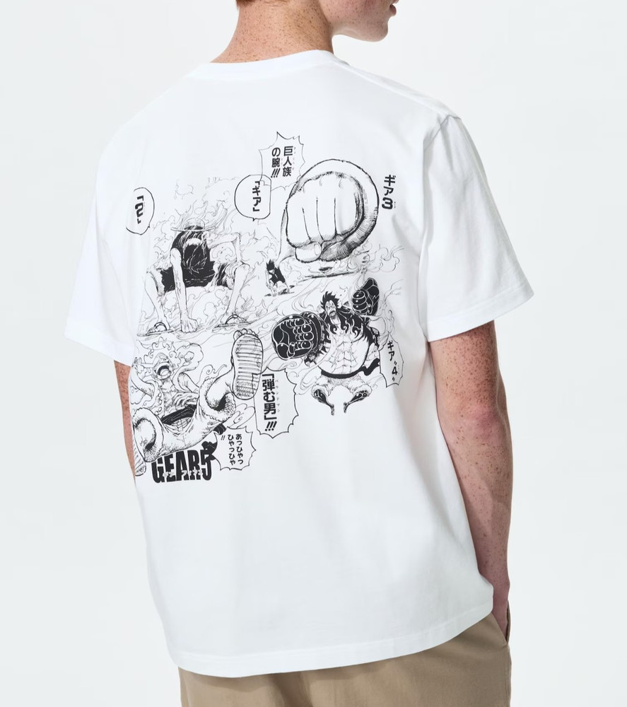 [PLS] Uniqlo One Piece UT Shueisha 100th Monkey D Luffy Gear 5 T-Shirt White