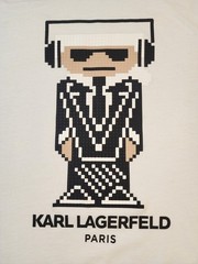 Karl Lagerfeld Men’s White Graphic Logo T-Shirt Size Medium