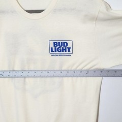 Bud Light NFL Cream Short Sleeve Tee Size Large