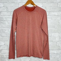Lululemon Metal Vent Tech Long Sleeve Tee Size Small Cayenne White Blue Lime
