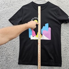 TOPO DESIGNS T SHIRT Men Medium Organic Cotton Tight Knit Graphic Print *Pinhole