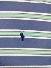 Polo Ralph Lauren Shirt Mens Medium Blue Striped Classic Fit Logo Tee Preppy