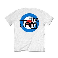 Men’s Jam Target Logo (Back Print/Retail Pack) Slim Fit T-shirt Small White