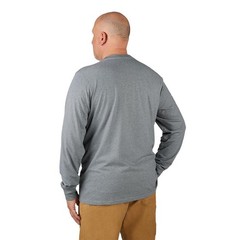 Milwaukee Men’s Medium Gray Cotton/Polyester Long-Sleeve Hybrid Work T-Shirt