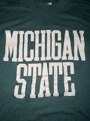 Vintage Michigan State T Shirt USA Made Single Stitch Size Youth Large 14/16