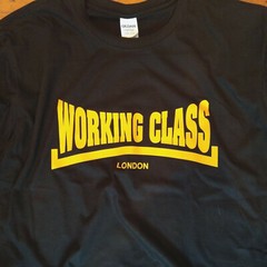 Working Class Logo T-Shirt – Customise The Town Name, Retro, Punk, Various Cols