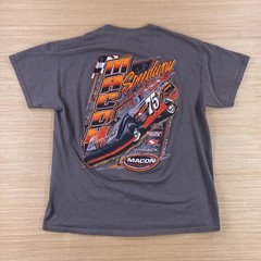 Gildan Shirt Mens XL Gray Macon Speedway Nascar Racing Car Double Sided