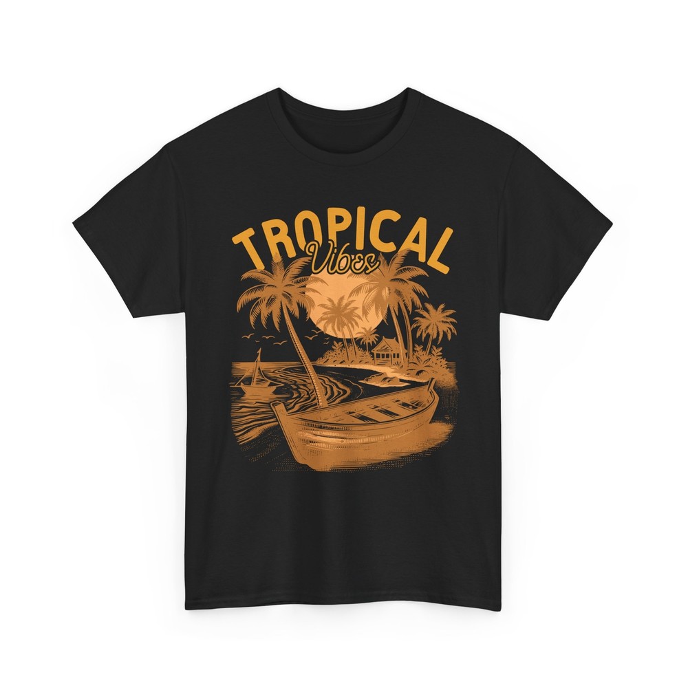 Beach Vibes T-Shirt | Summer Ocean Waves Tee | Vintage Sea Tropical Vibes Shirt