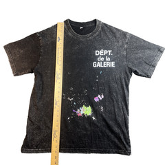Gallery Dept Men’s M Black Paint-Splattered Shirt “Dépt De La Galerie” French