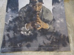 Poetic Justice Shirt Mens Large Black Gray Tie Dye Tupac Rap Hip Hop Street Wear
