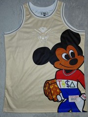 Tisa Mickey & Minney Mouse Headgear Classics Embroidered Basketball Jersey 2XL