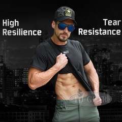 IDOGEAR Tactical Shirt Short Sleeve Camo Gear Round Collar Anti-UV Perspiration
