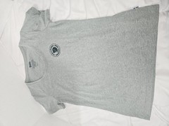 Fjallraven Womens Sz M Logo T-Shirt Grey Hiking Outdoor Lightweight Cotton Blend