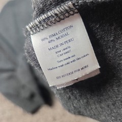 Faherty Henley Mens XL Heather Gray Cloud Cotton Long Sleeve Raglan Casual Shirt
