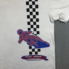 del amo motorsports redondo beach CA t shirt mens M white fair condition