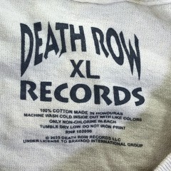 Death Row Records Shirt Mens XL White Double Sided Logo Graphic Tee Hip Hop