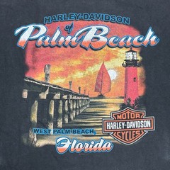 Vintage Harley-Davidson 105th Anniversary T-Shirt Palm Beach Florida Black 2008