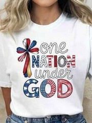 One Nation Under God Patriotic American Flag T Shirt Unisex#3