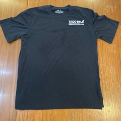 Retro Taco Bell Live Más Est. 1962 Downey California Logo Tee Black Graphic Shir